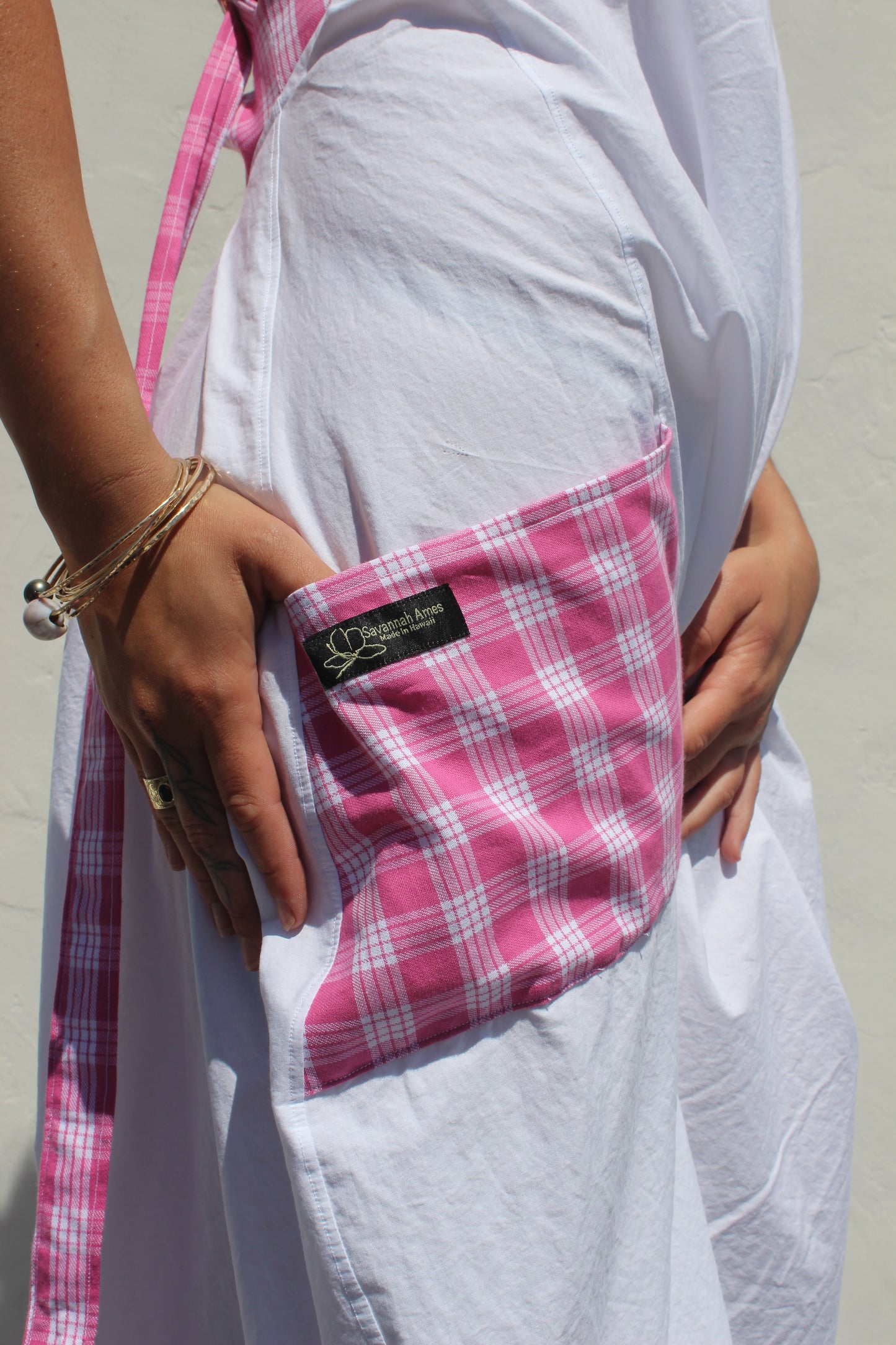 Pink Palaka Maxi Dress