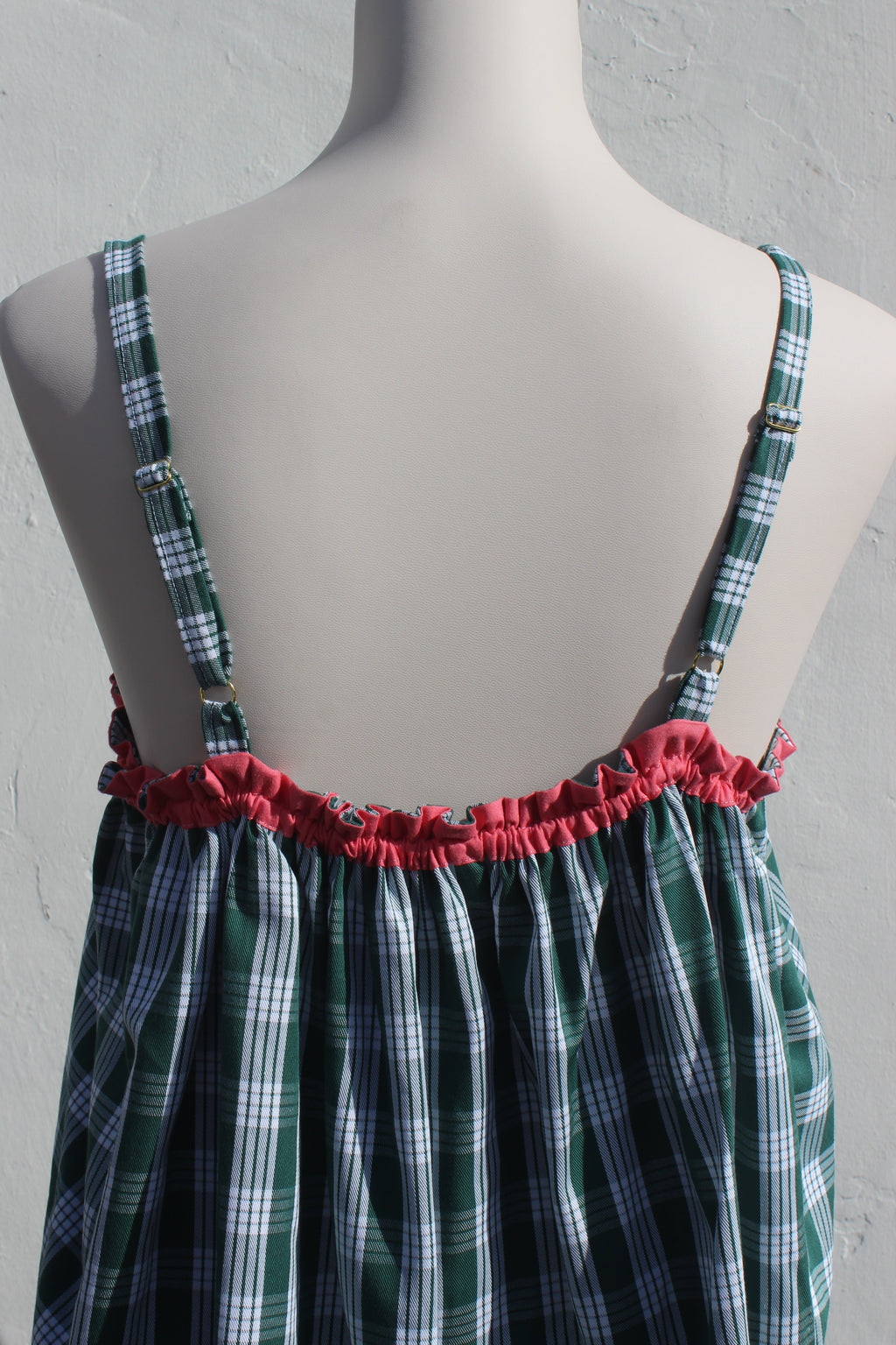 LUXE Green Palaka Mini Dress