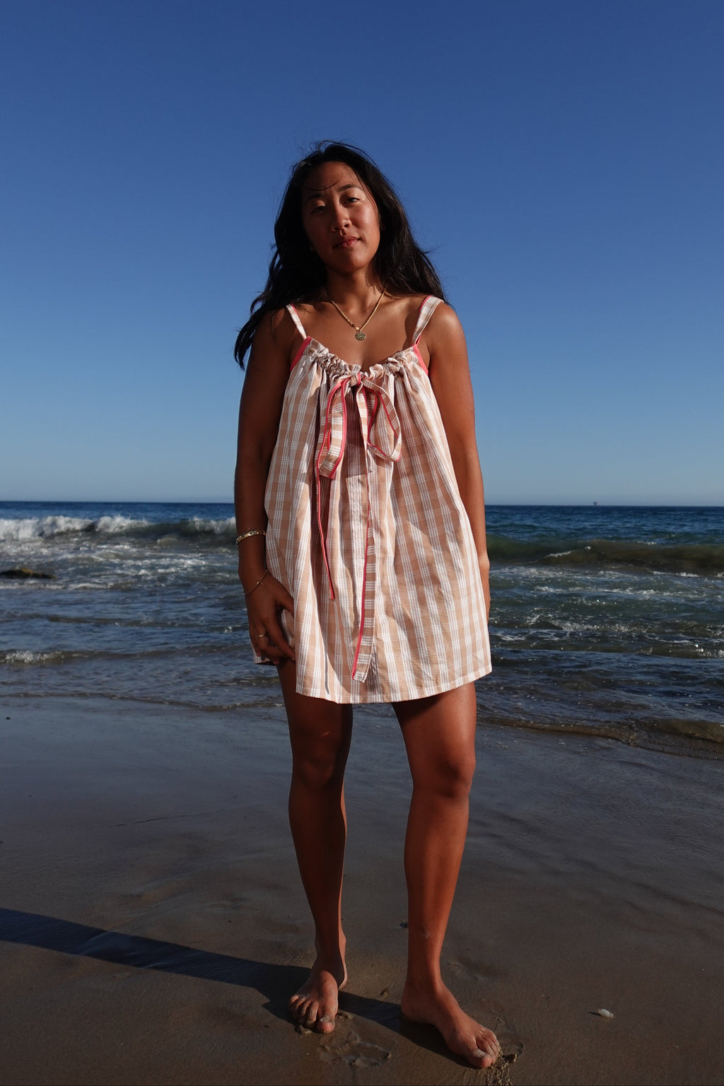 Makenna Dress in Beige