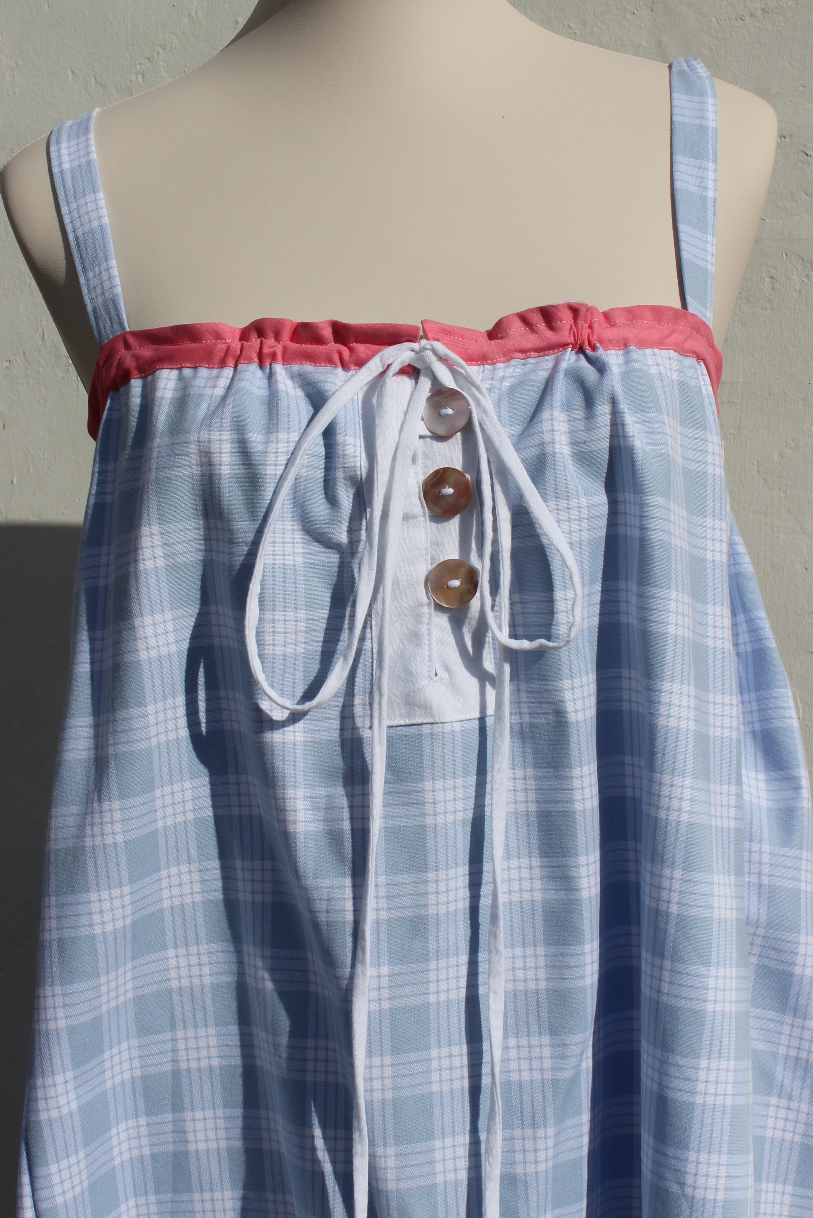 LUXE Sky Palaka Mini Dress