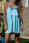 Lia Dress in Aqua