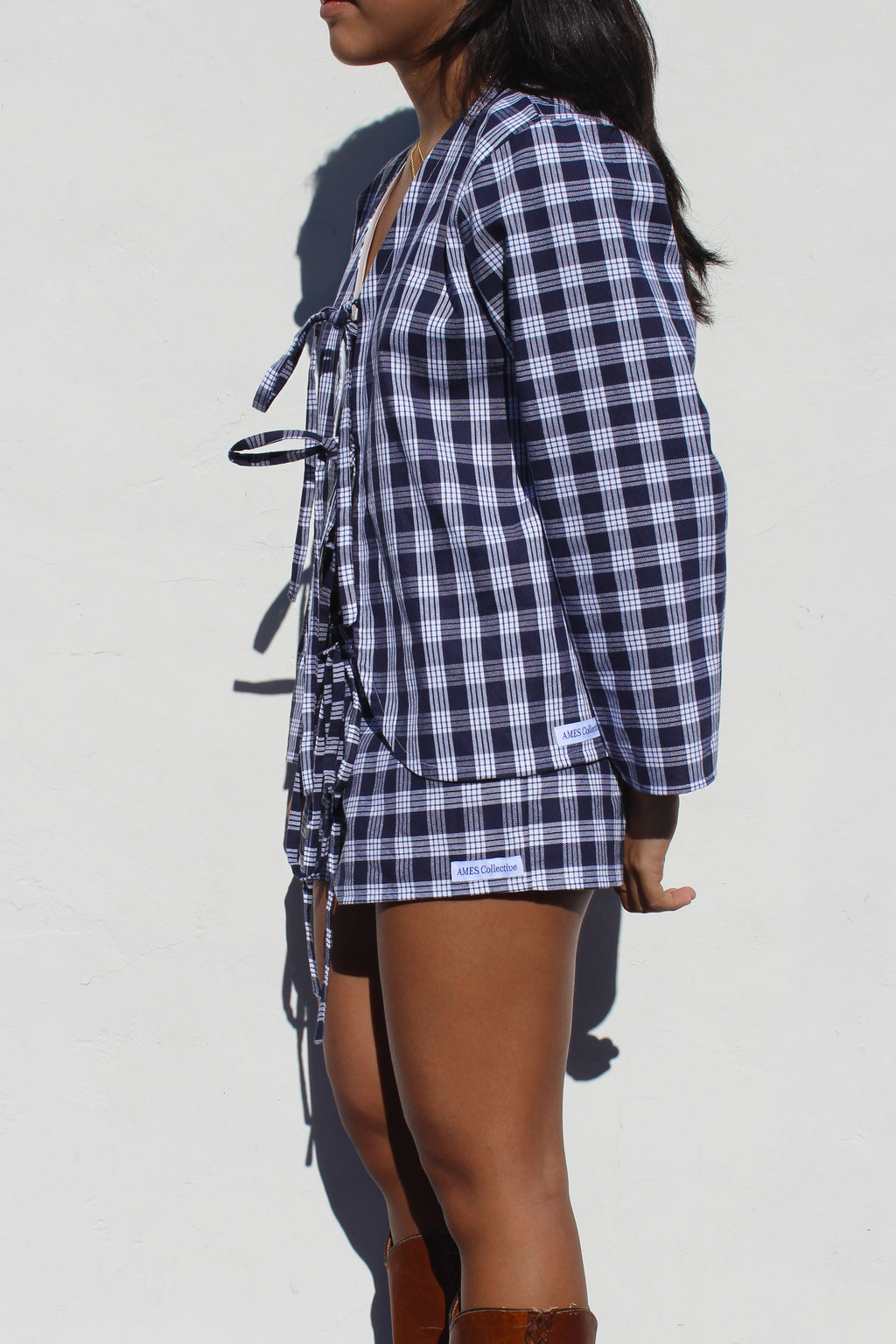 Kaia Long Sleeve Set in Navy Blue