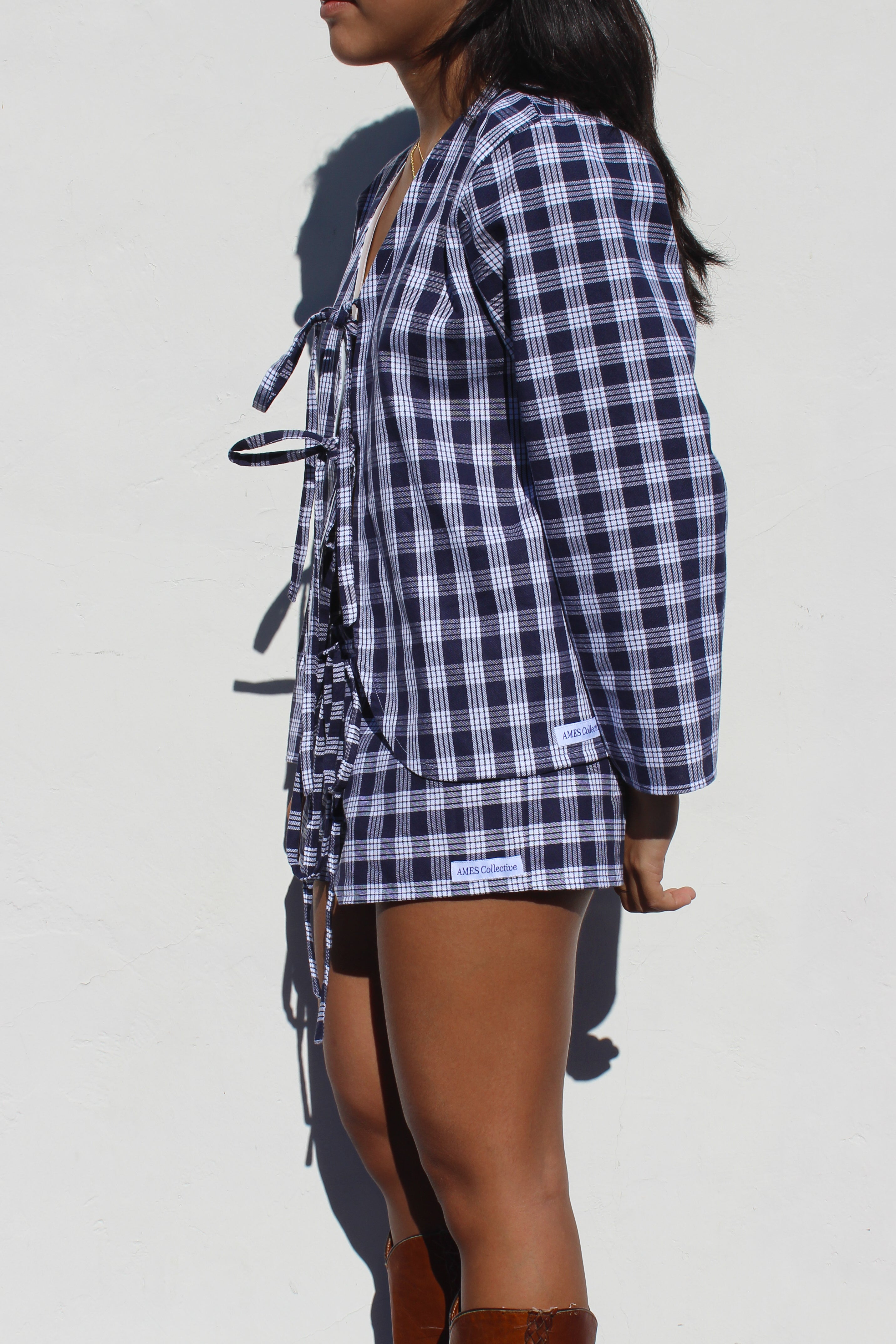 Kaia Long Sleeve Set in Navy Blue