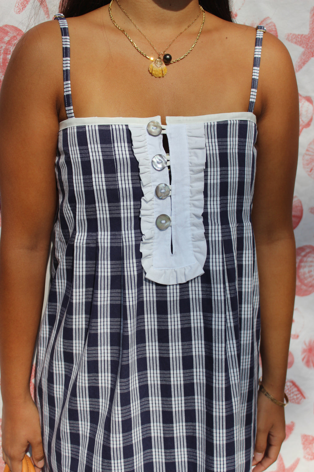 LUXE Navy Palaka Maxi