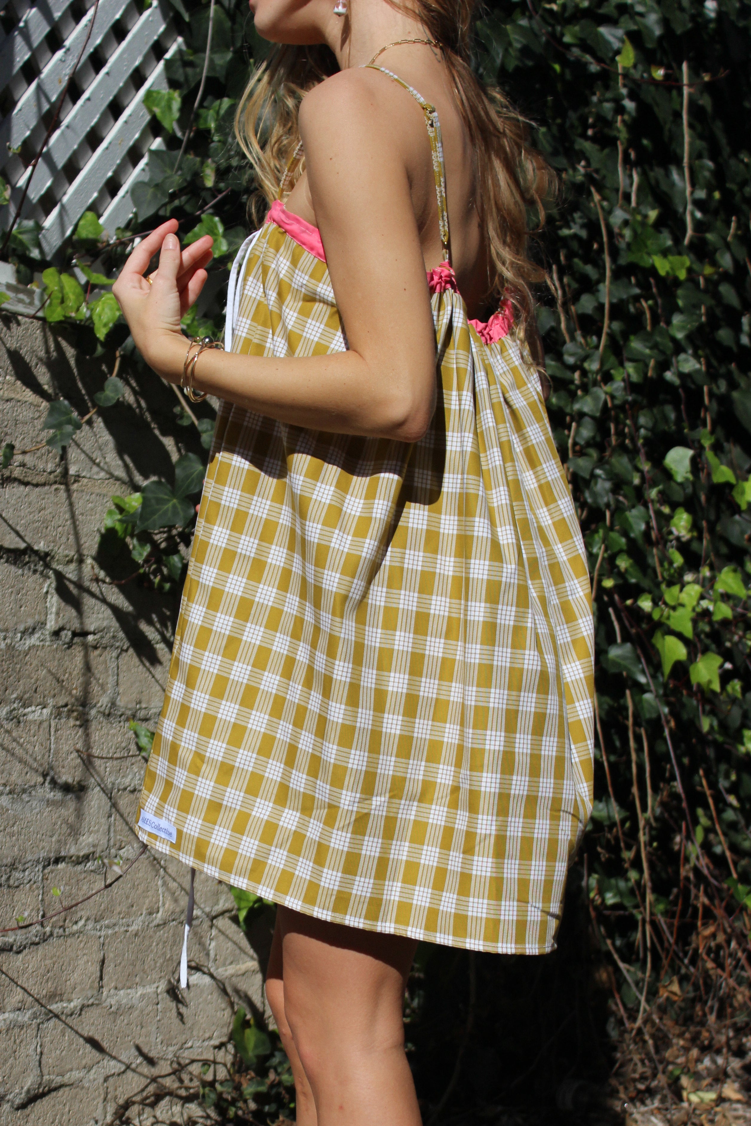 LUXE Rust Palaka Mini Dress