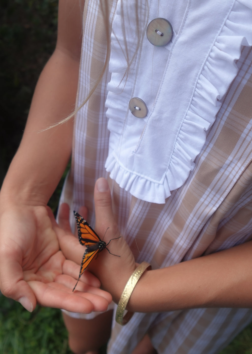 LUXE Tan Palaka Mini Dress