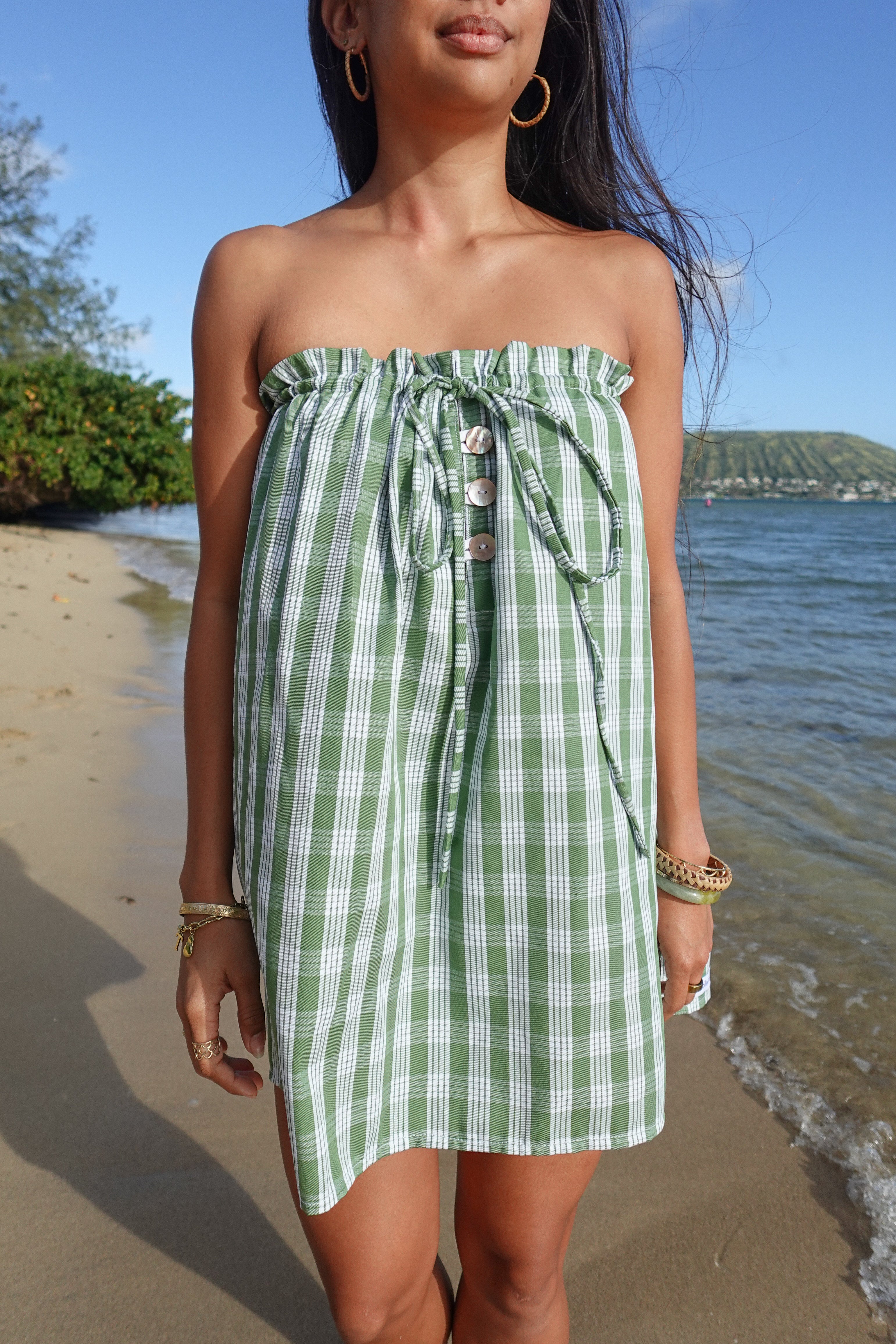 Gabby Mini Dress in Sage