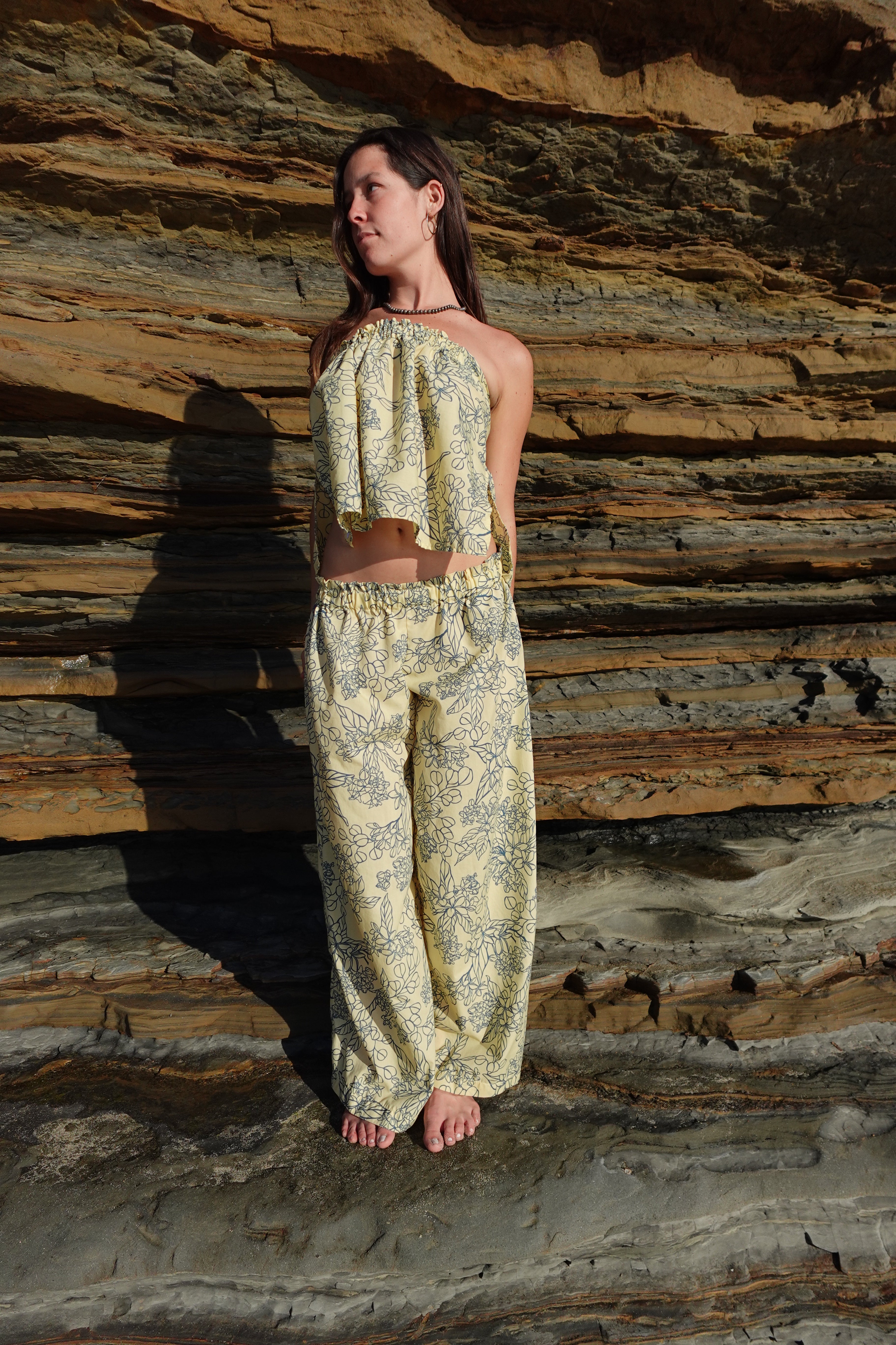 Kamana Pant Set in Yellow