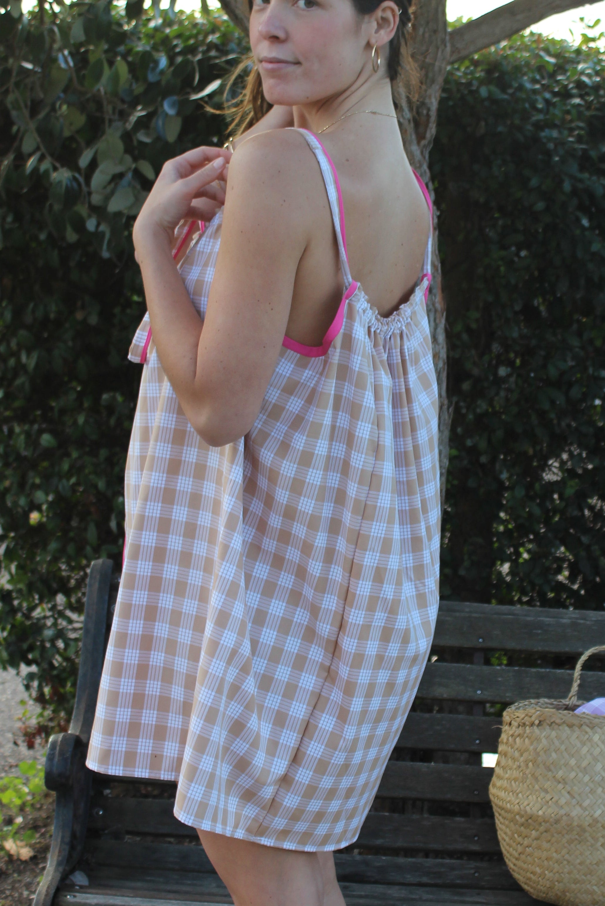 Makenna Dress in Beige