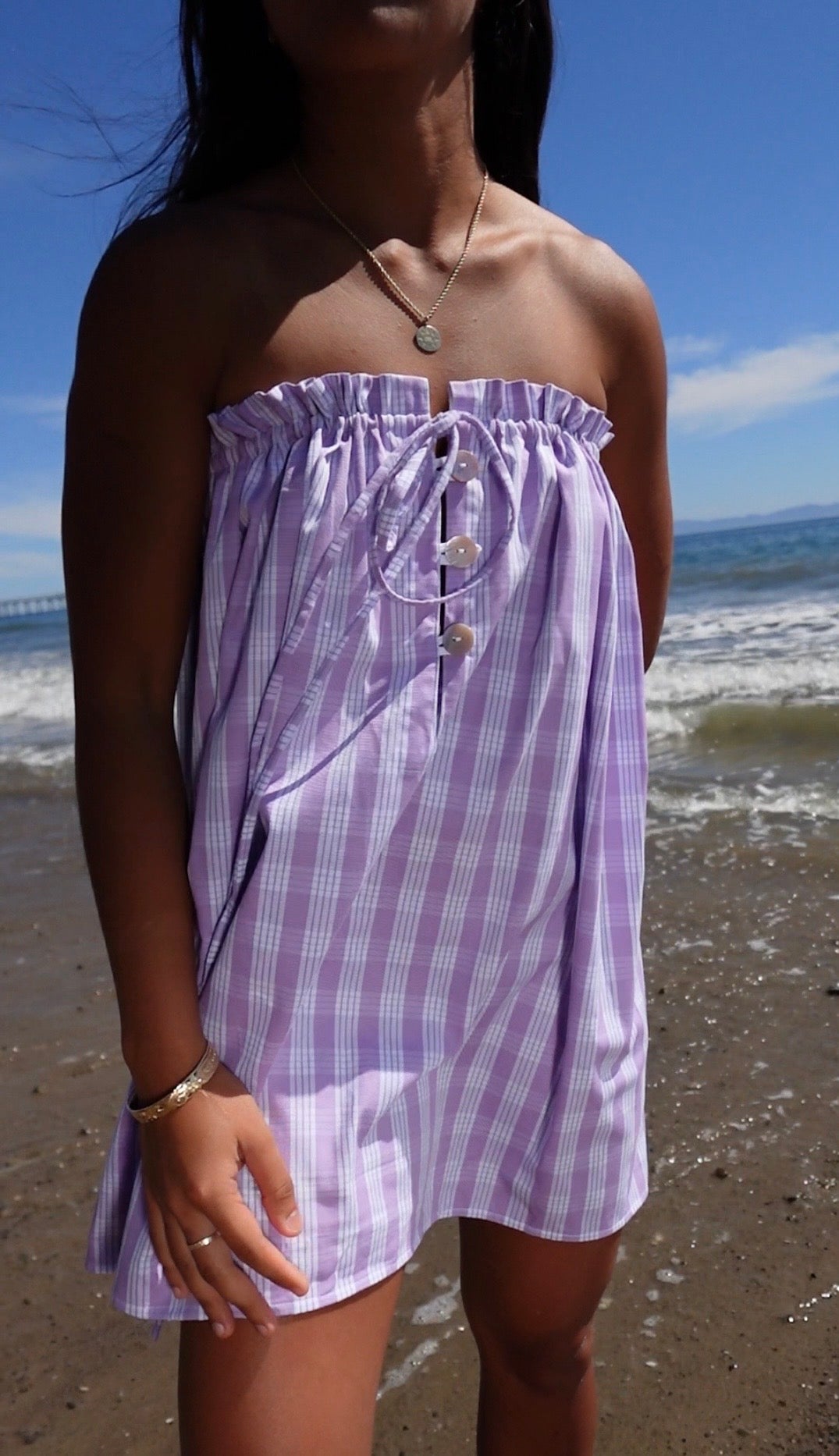 gabby mini dress Gabby Mini Dress in Lavender – AMES Collective