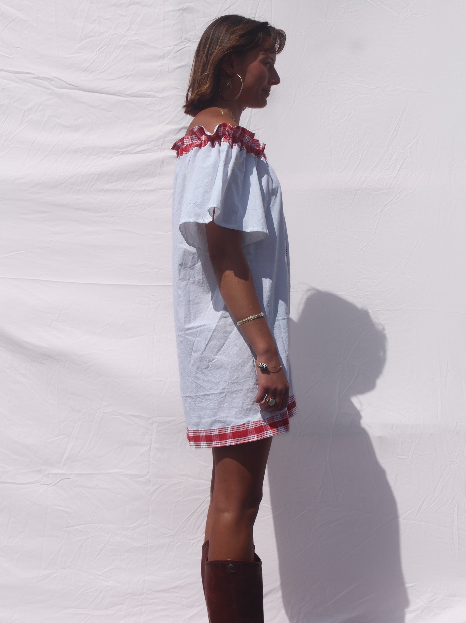 Palaka + Buttons Dress