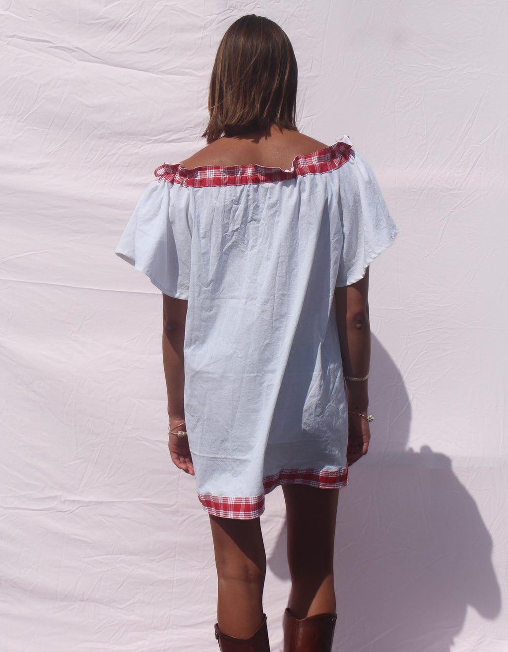 Palaka + Buttons Dress