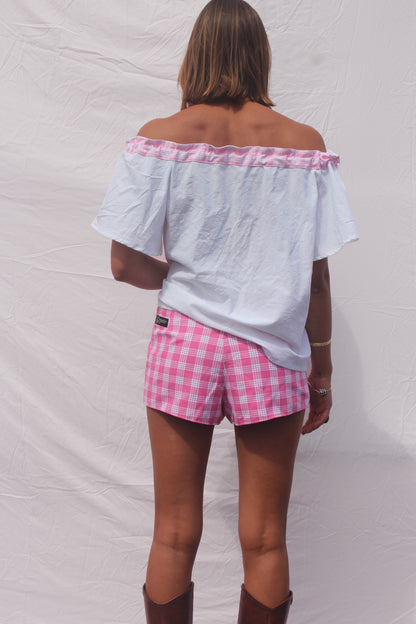 Pink Palaka Blouse