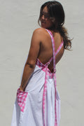Pink Palaka Maxi Dress