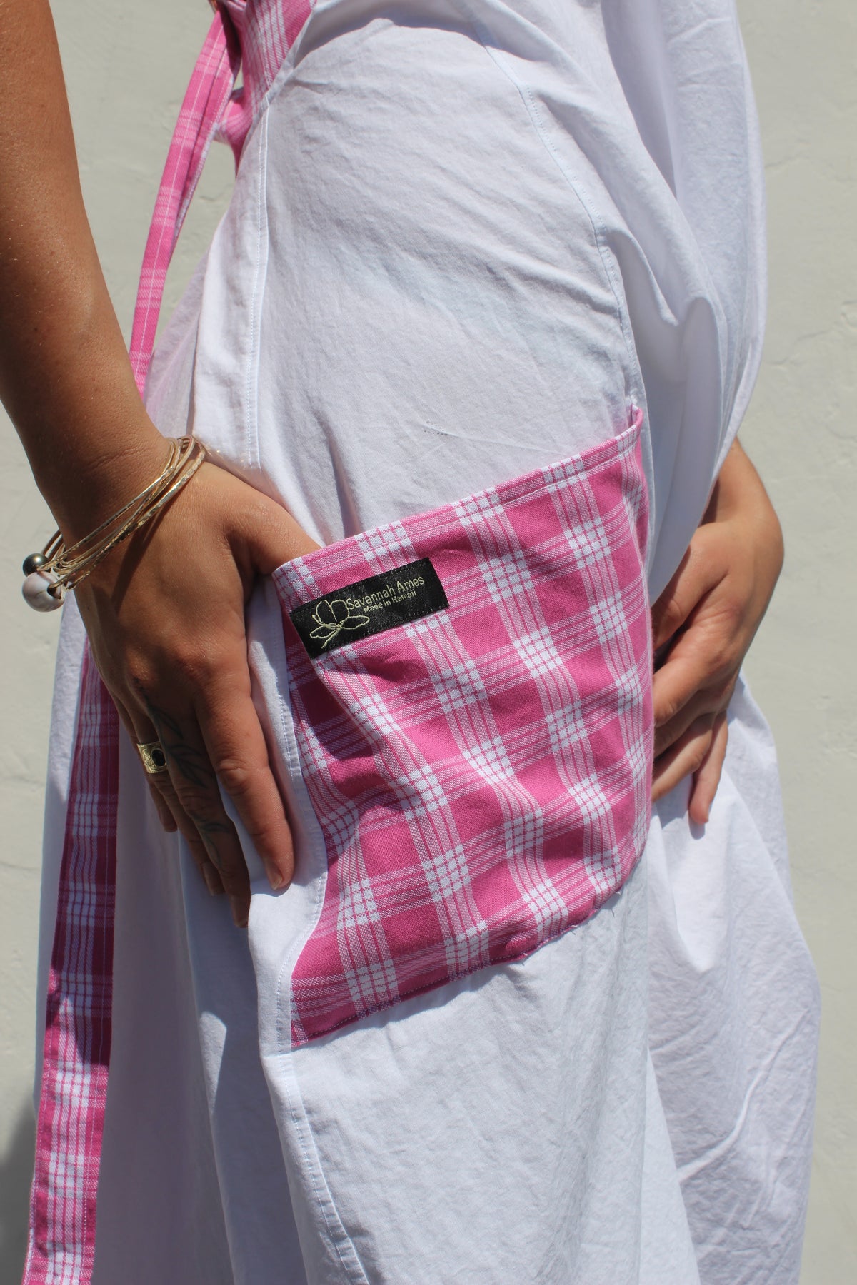 Pink Palaka Maxi Dress