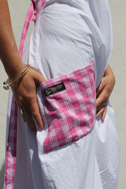 Pink Palaka Maxi Dress