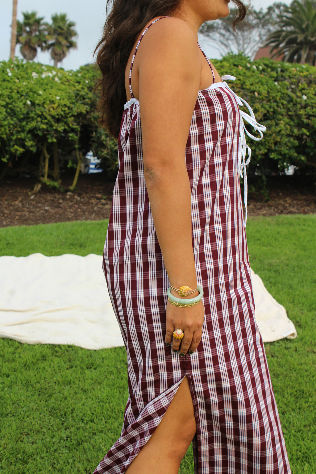 Huilee Maxi Dress in Burgundy