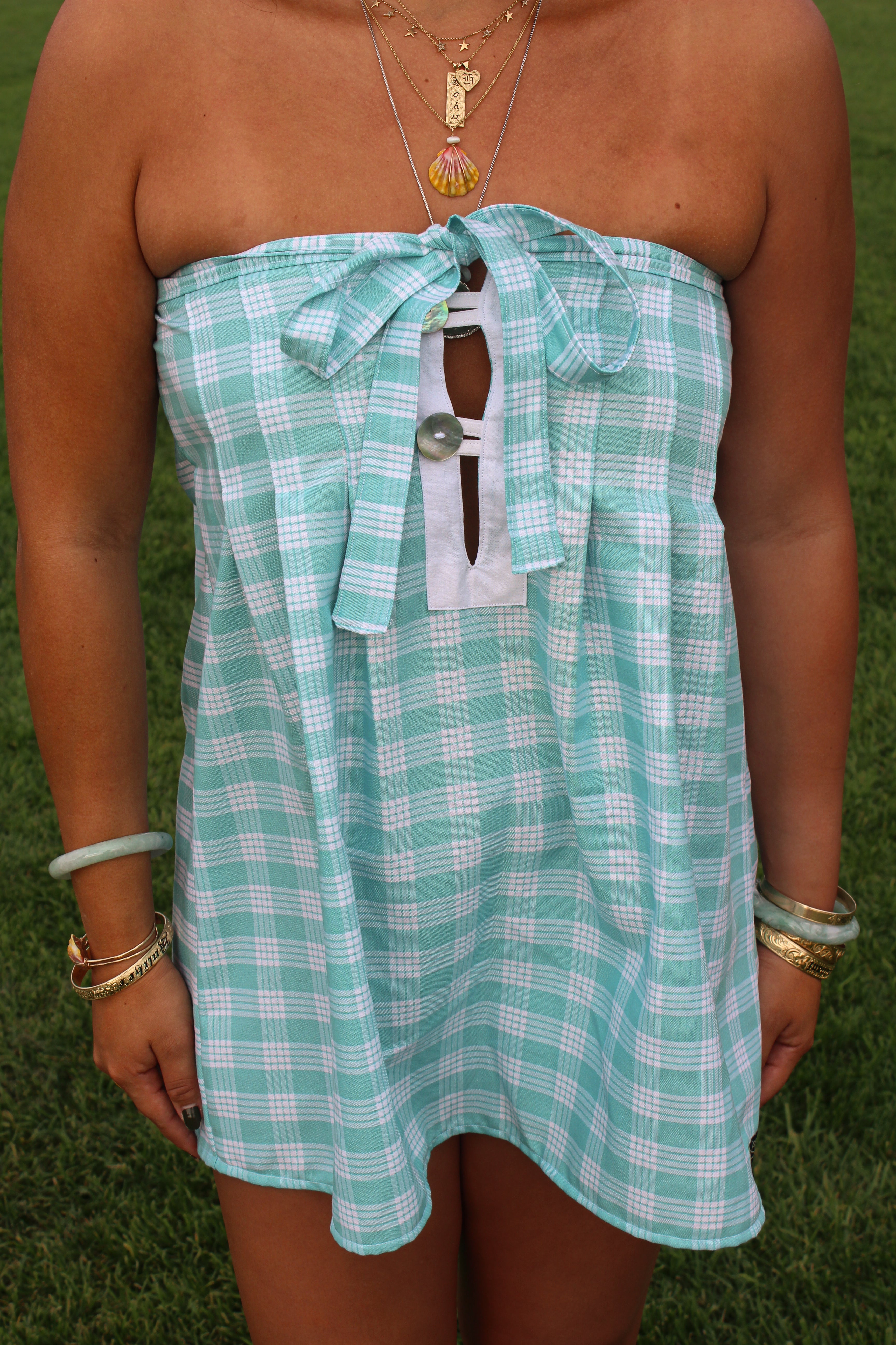 Lia Dress in Turquoise
