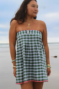 Hoku Strapless Dress in Green