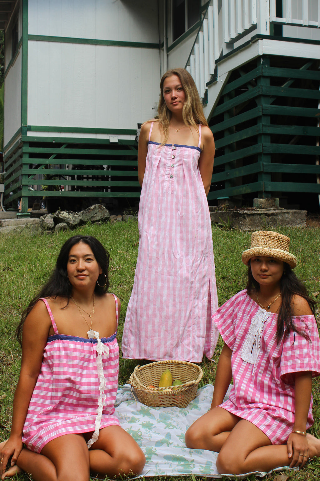 Pink Palaka Mini Dress