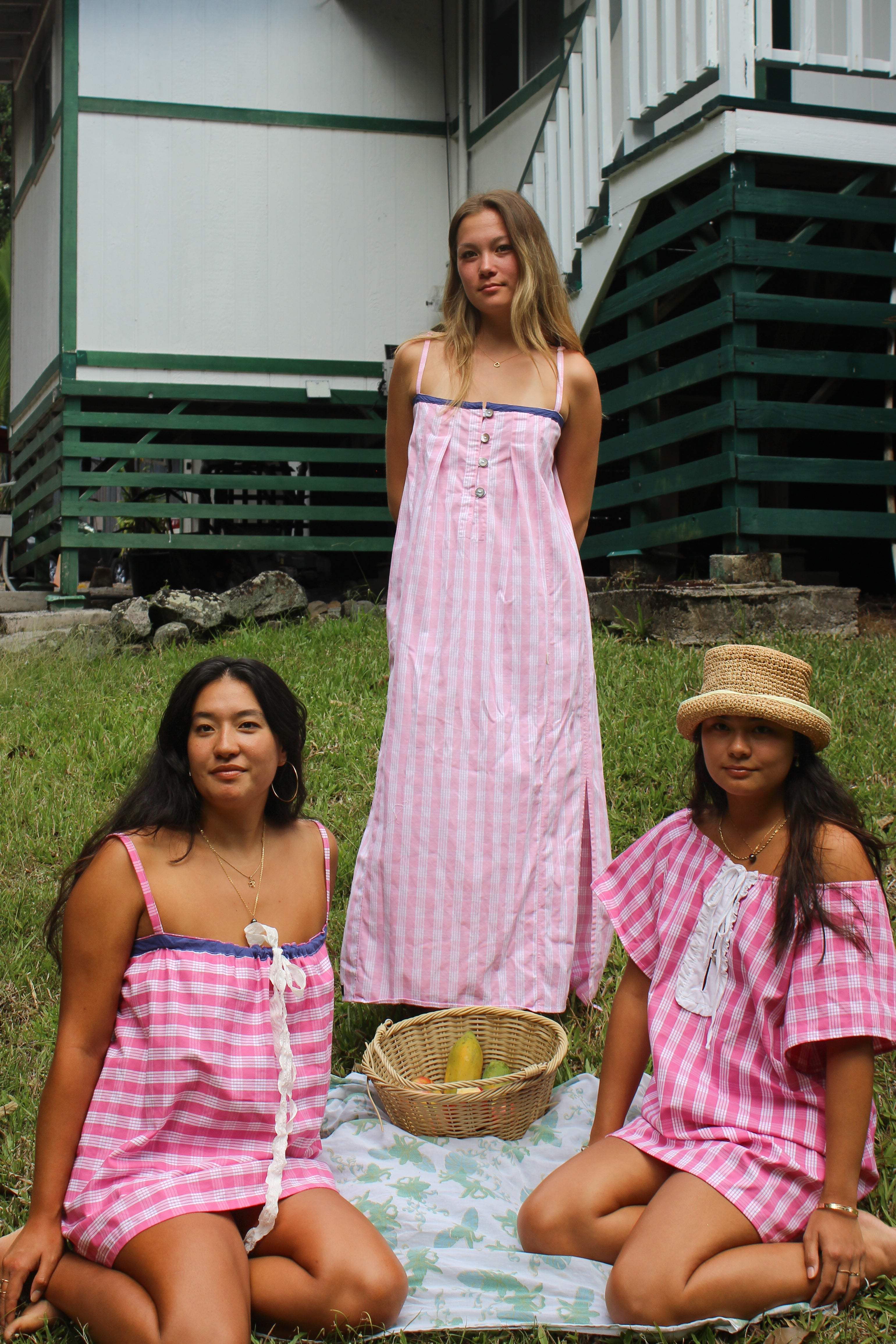 Pink Palaka Mini Dress