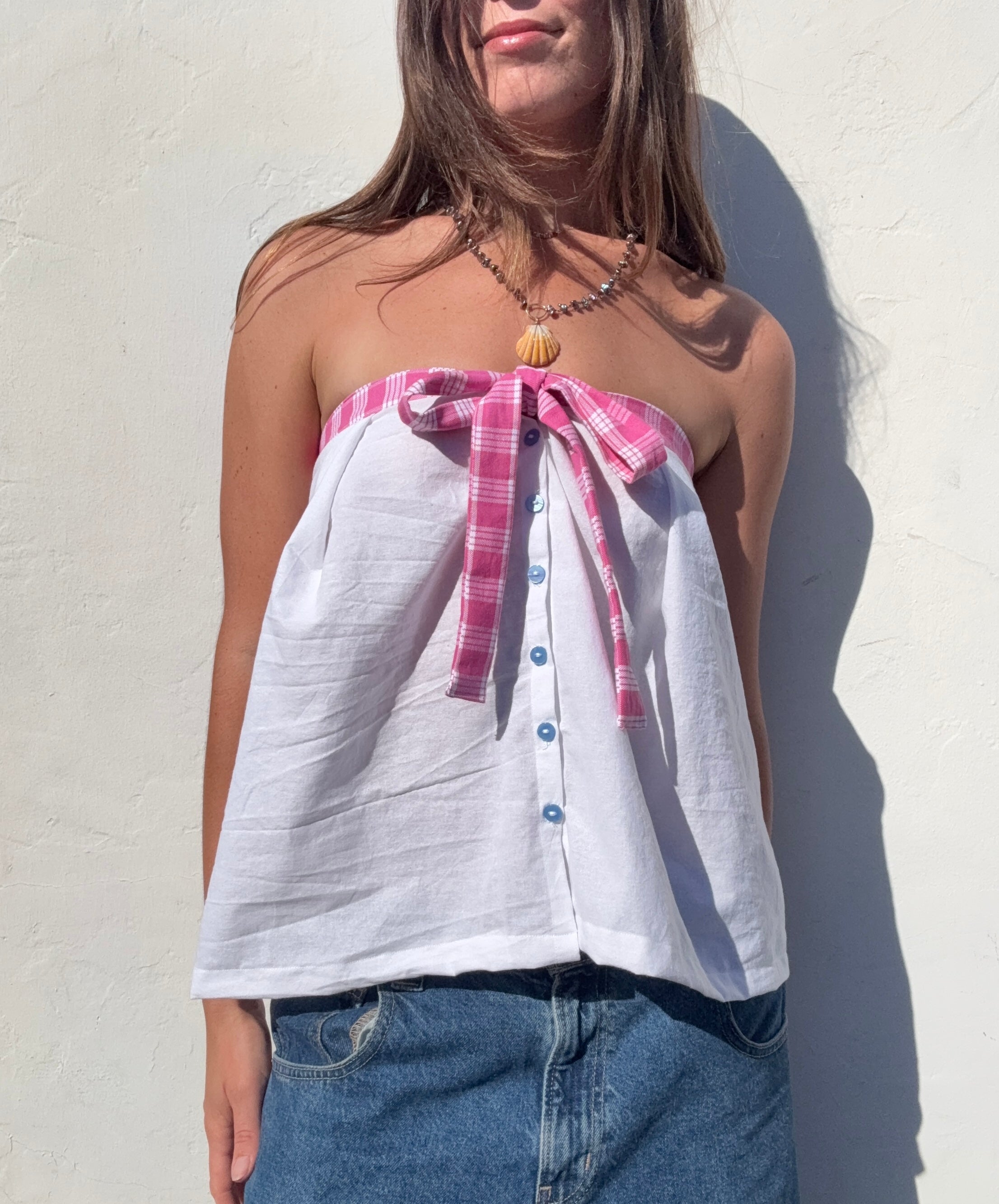 Pink Palaka Button Down