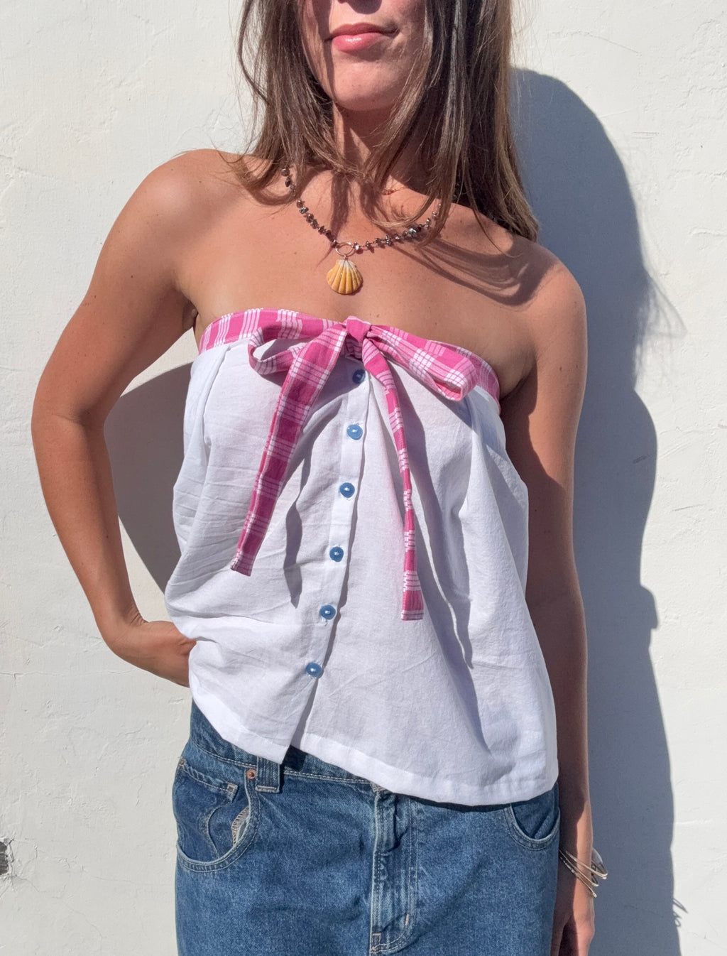 Pink Palaka Button Down