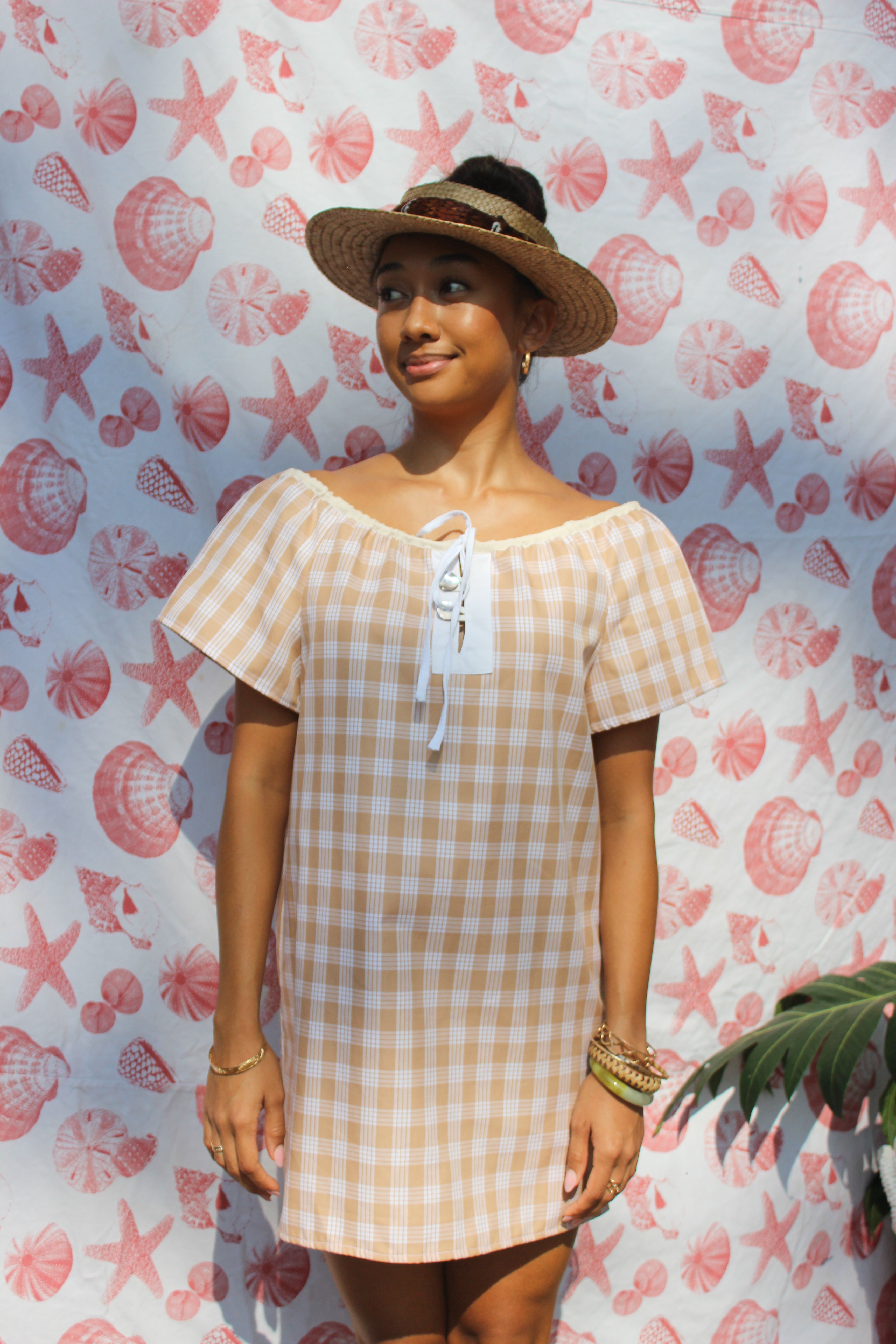 Malia Dress in Beige